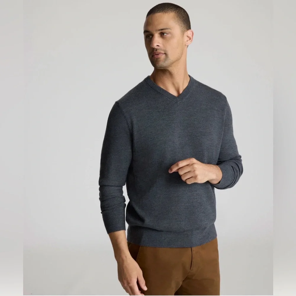 Jos. A. Bank Charcoal V-Neck Sweater - Picture 1 of 3